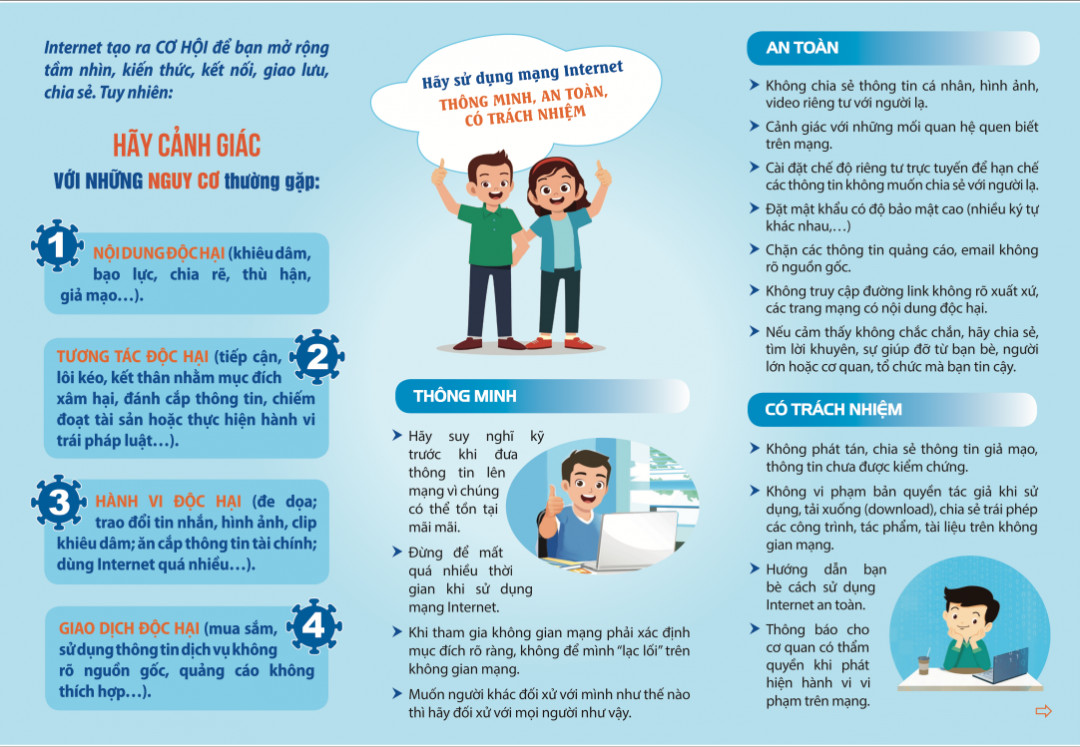 Phối hợp phát hành Tờ gấp phòng, chống xâm hại người chưa thành niên trên môi trường mạng
