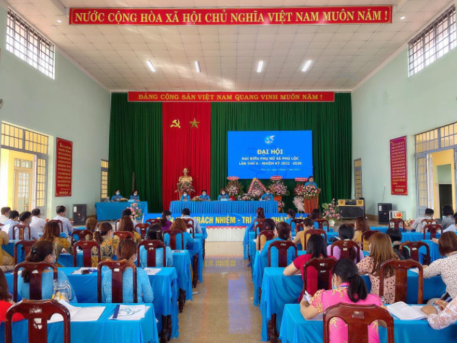 Đại hội đại biểu Hội phụ nữ xã Phú Lộc lần thứ X, nhiệm kỳ 2021 - 2026