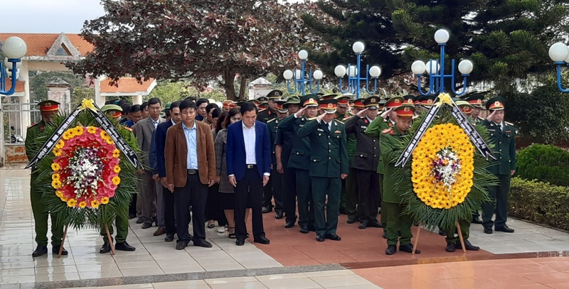 Huyện Krông Năng tổ chức lễ truy điệu và an táng hài cốt liệt sĩ