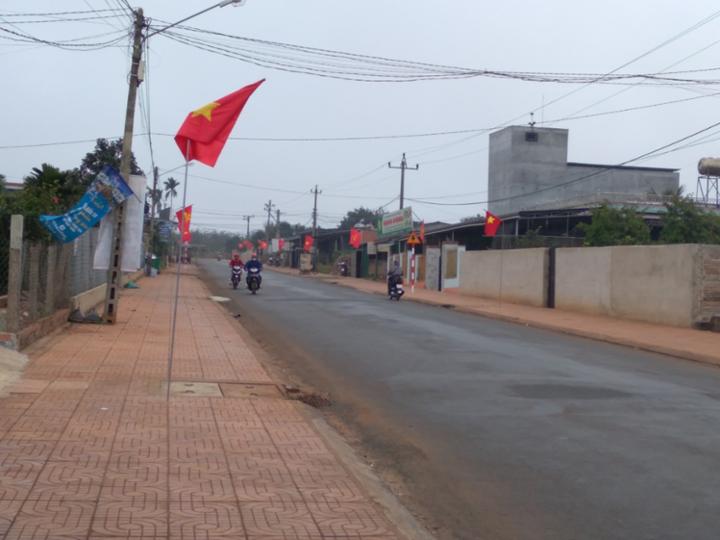 Các tuyến đường trên địa bàn xã Phú Lộc cắm cờ chào mừng Đại hội Đại biểu toàn quốc lần thứ XIII